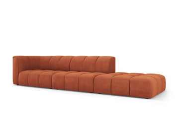 Sofa prawostronna FRANCESCA terracotta szenil – Besolux