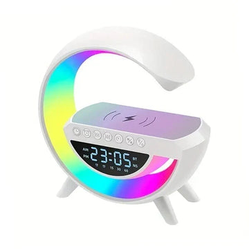 Sonic Vibes - Trio Tune G Lamp - Bluetooth RGB Speaker + Wireless Charger + Digital Clock