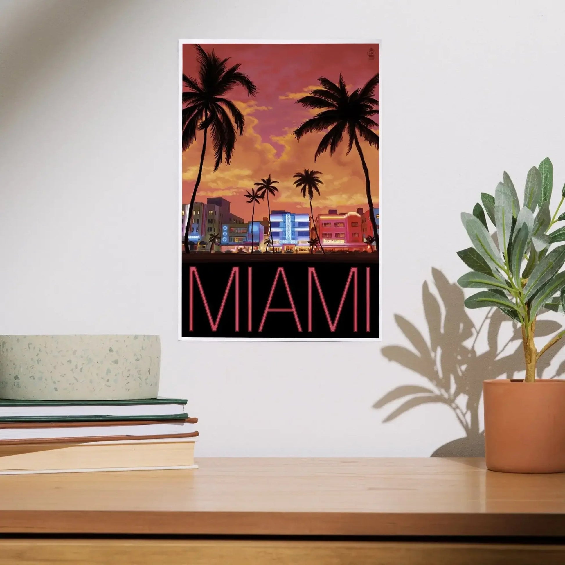 South Beach Miami, Florida, Art & Giclee Prints Art Lantern Press 