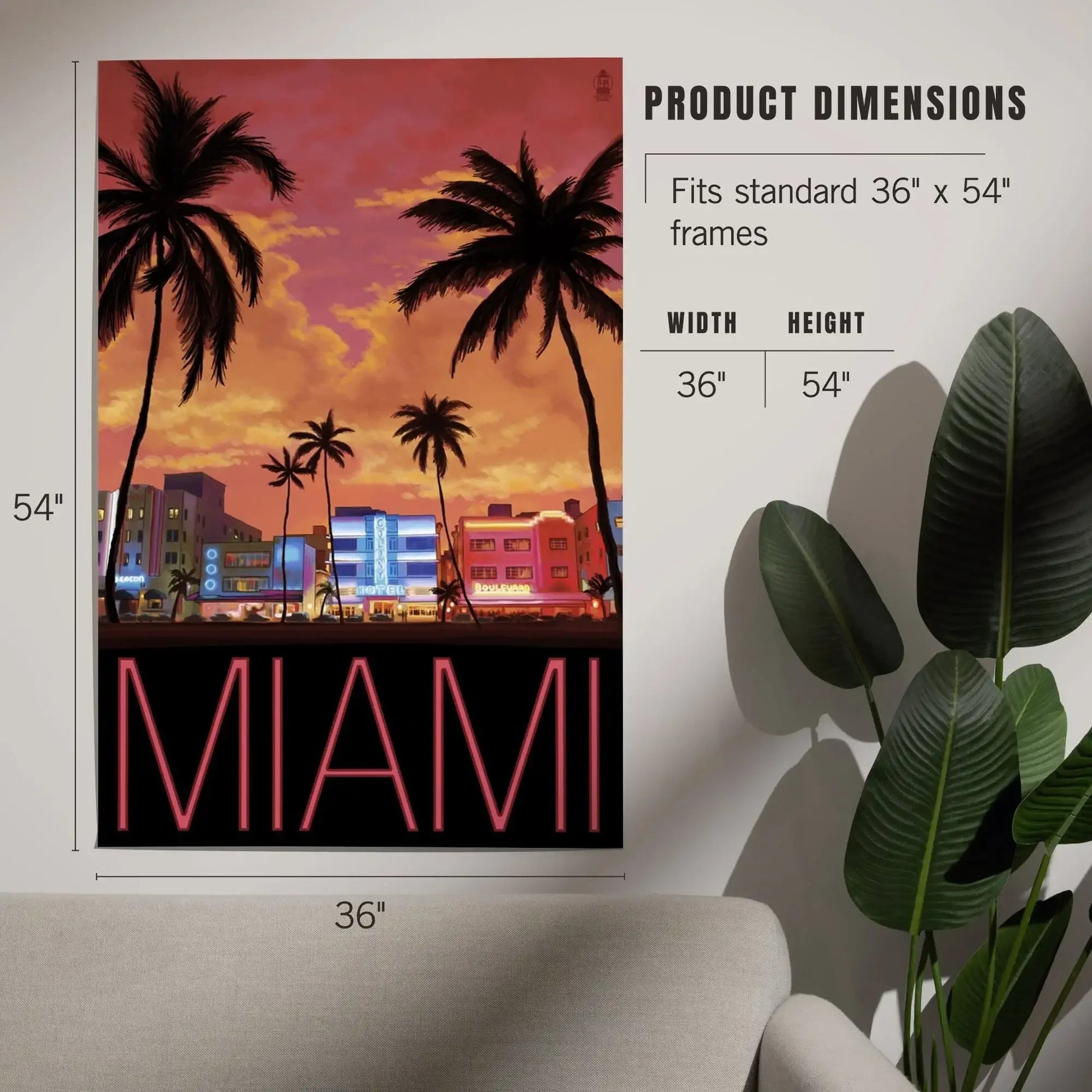 South Beach Miami, Florida, Art & Giclee Prints Art Lantern Press 