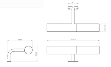 Spot LED Alterna double verrine