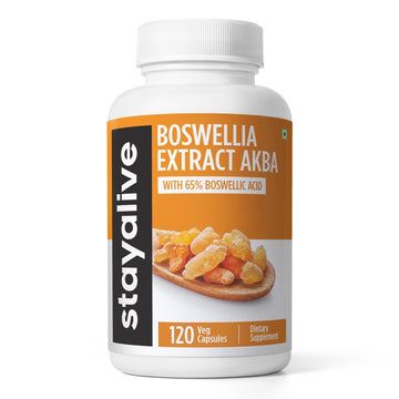 StayAlive Boswellia Serrata extract capsules bottle front view