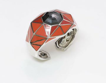 Stephen Webster Dome Sterling Hematite Enamel Cuff Bracelet
