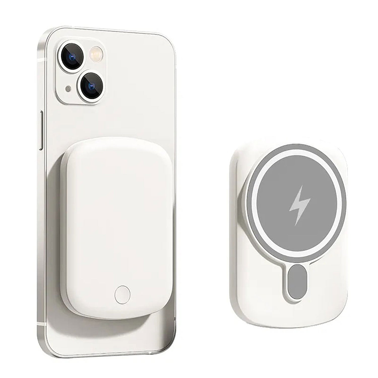 DistinctInk Magnetic Battery Pack, Wireless Portable Charger with USB-C Cable, Compatible with MagSafe iPhone 14 / 13 / 12 Series - Turn For Better