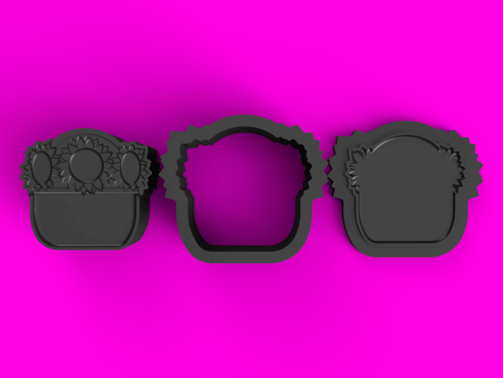 Sunflower Basket Bomb Mold STL Download - Cada Molds