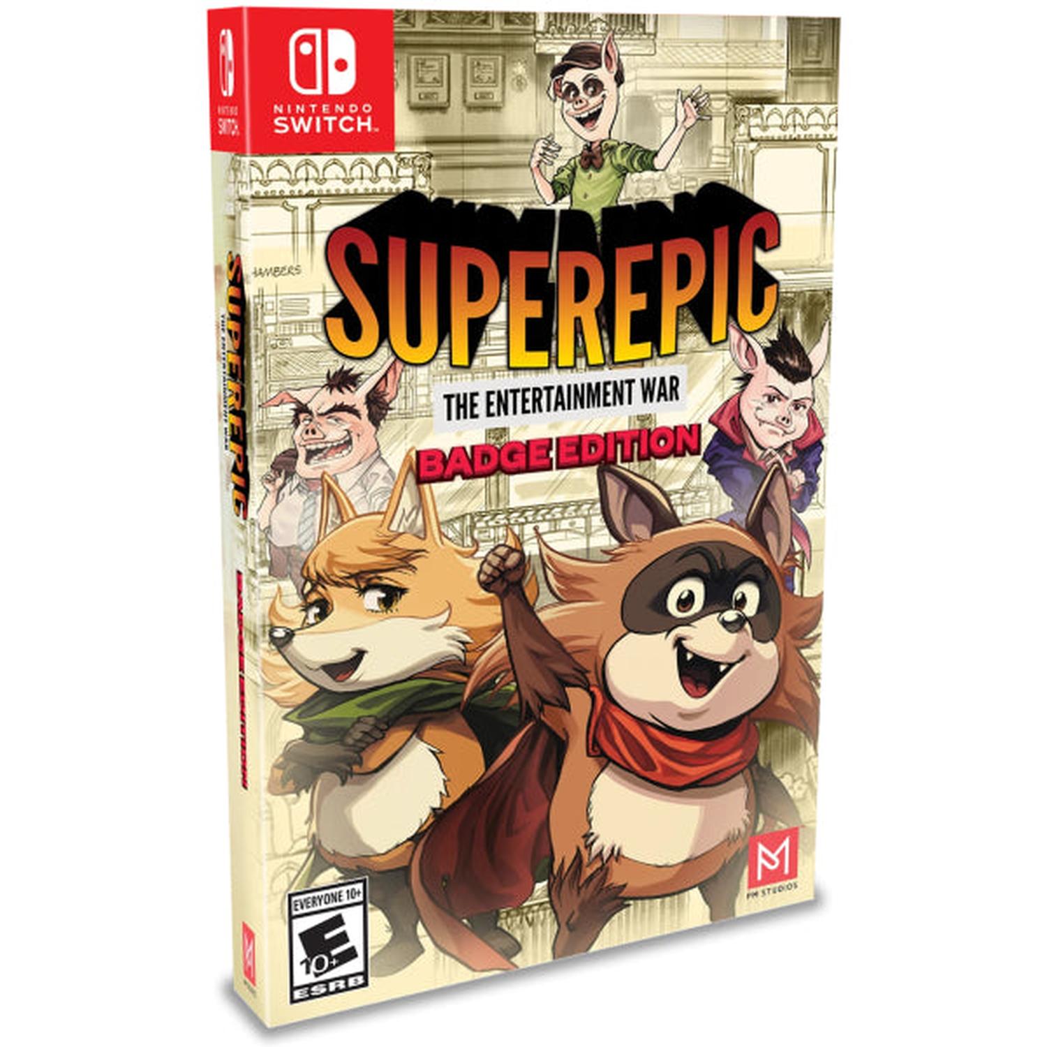 SuperEpic: The Entertainment War - Badge Edition [Nintendo Switch] Nintendo Switch Video Game PM Studios