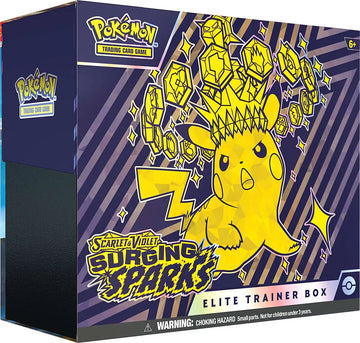 Pokemon Scarlet & Violet Surging Sparks Elite Trainer Box [9 Booster Packs,  Foil Promo Card, 65 Card Sleeves & More]