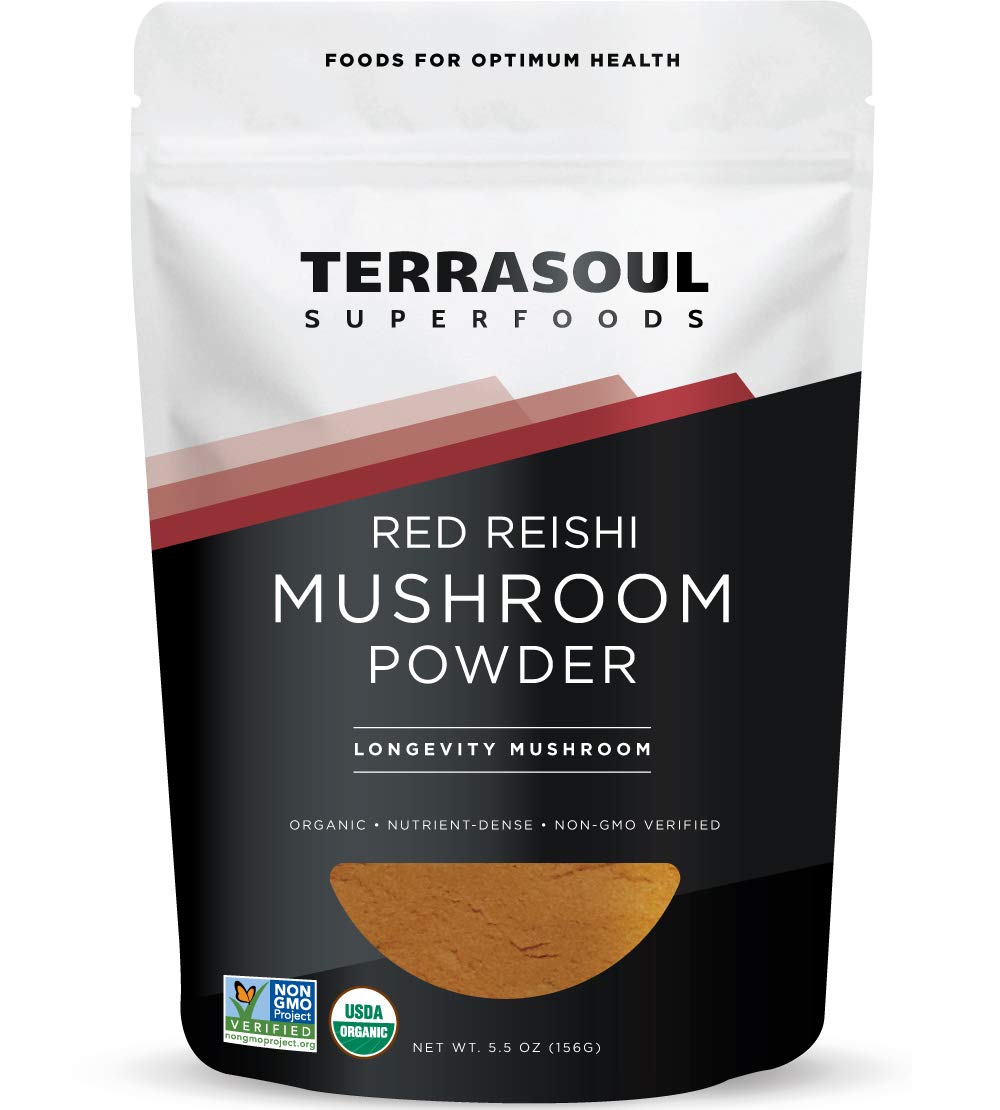 Terrasoul Organic Reishi Mushroom Powder 4:1 Extract 5.5 oz pouch