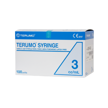 Terumo Hypodermic Syringe Luer Lock Tip Without Needle. Medical-grade, sterile syringe with Luer Lock design for secure needle attachment.
