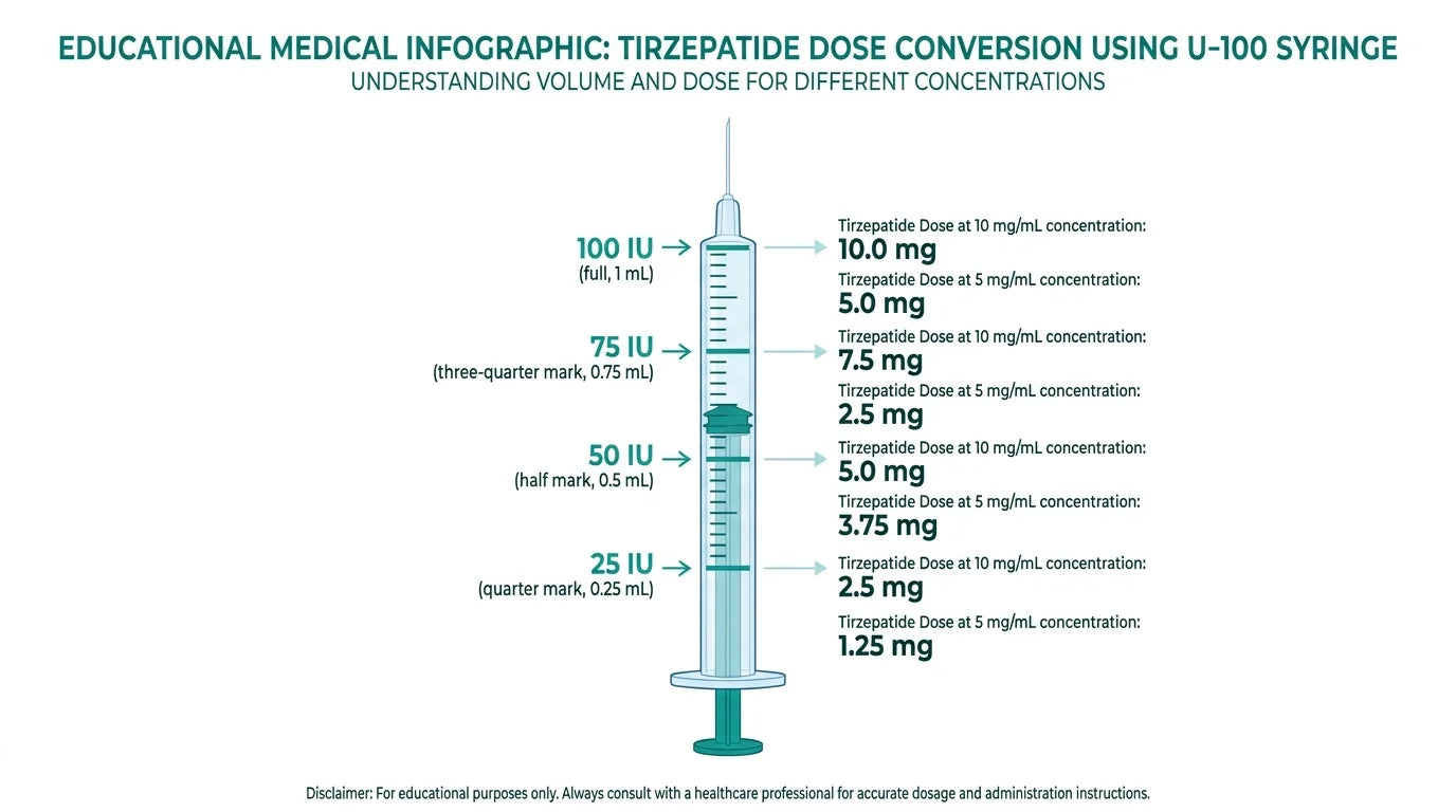 Tirzepatide Dosing in Units: Master Chart for All 4 Vial Sizes