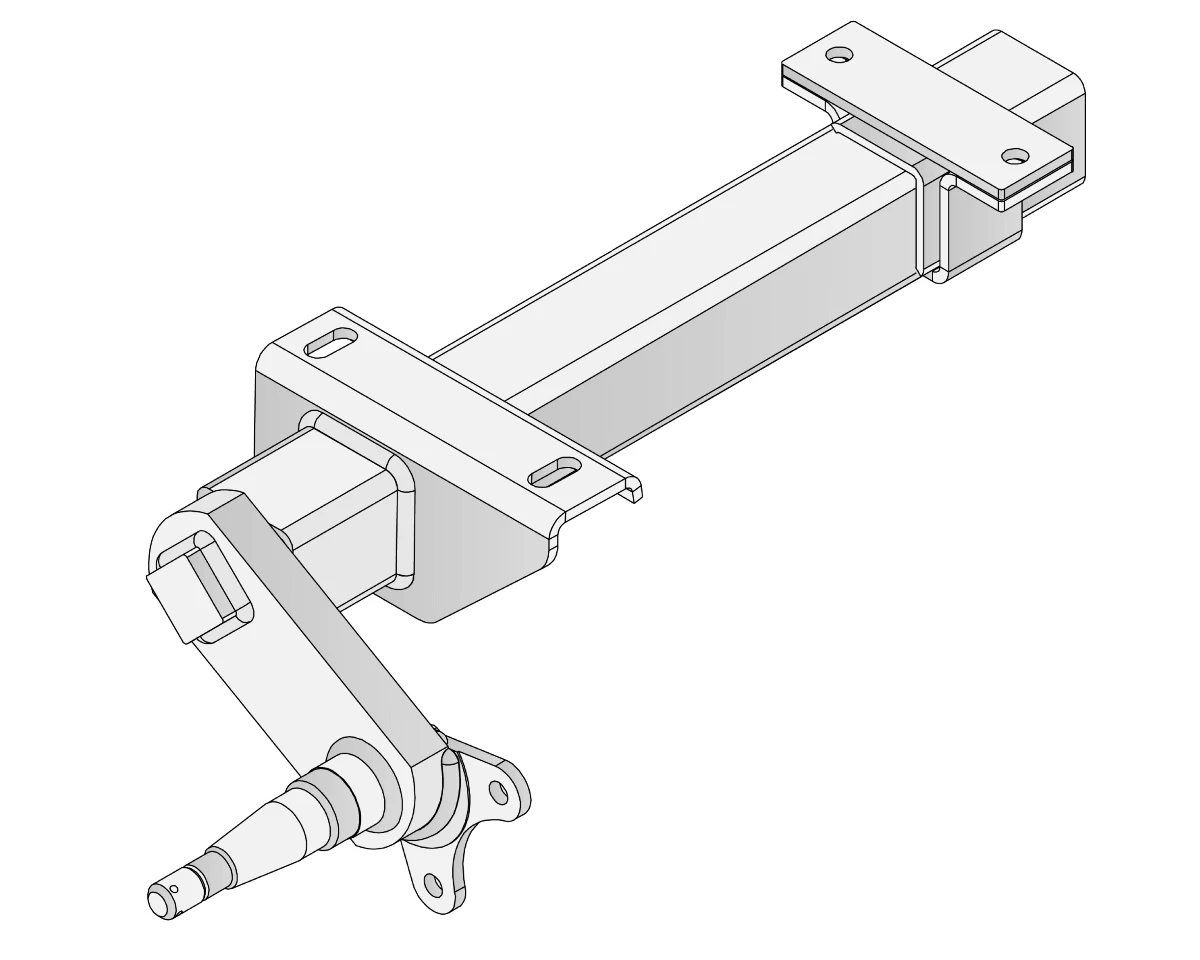Half-beam Duratorque Left - 1500kg Per Pair T081020LHF showing its design and construction details.