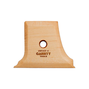 Garrity Tools Wooden Unfoot #4 potters rib for shaping pottery, crafted from wood for pottery and ceramic shaping tasks.