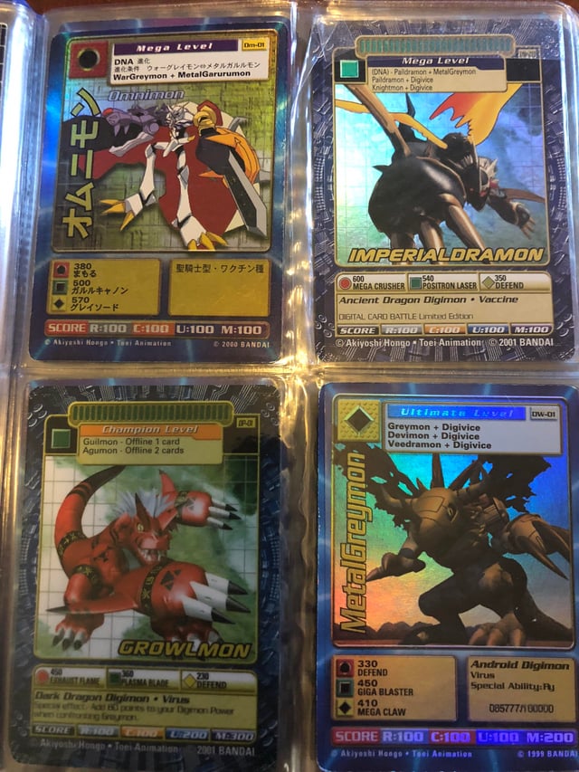 Value of these cards I found? I believe these are my most rare : r/digimon