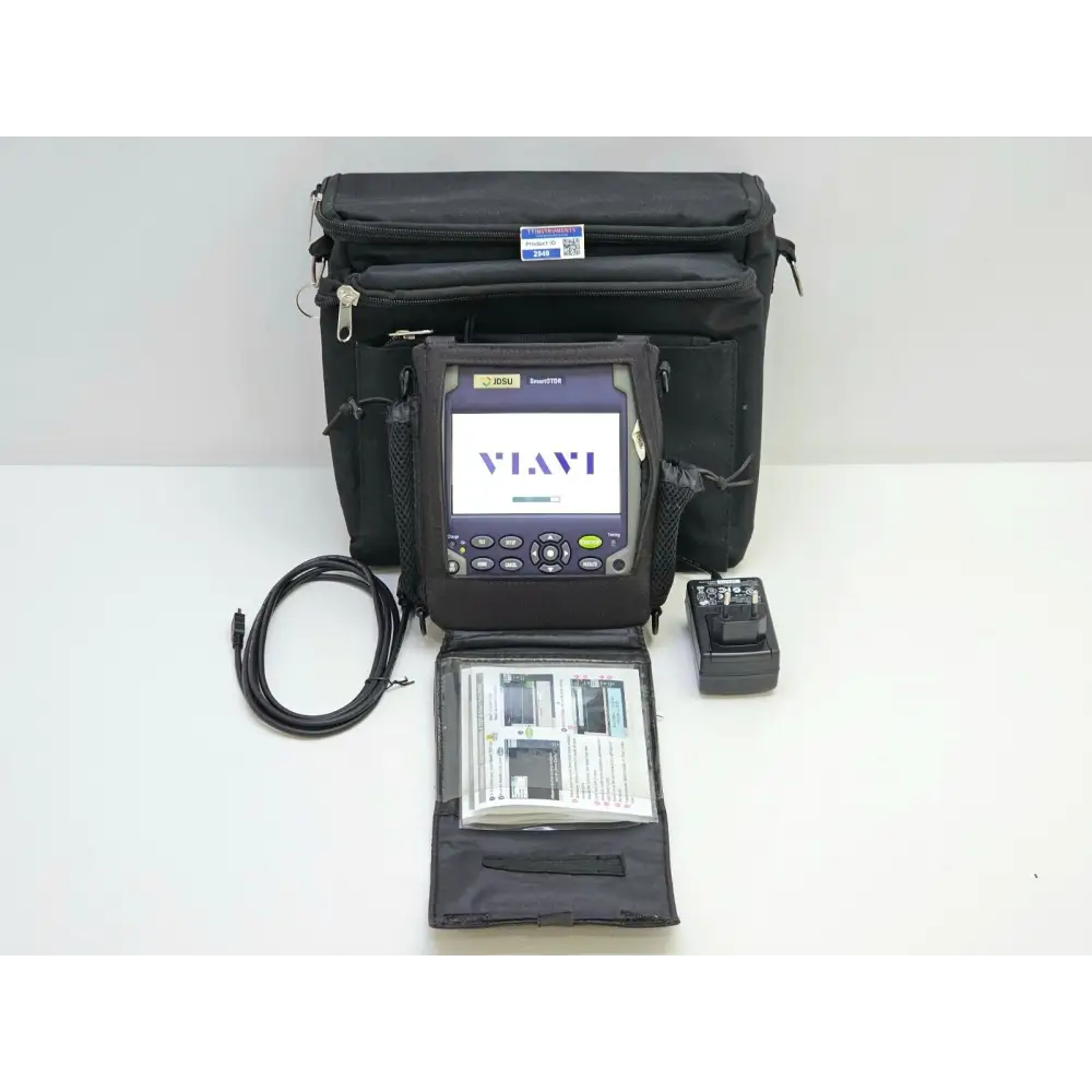 Viavi JDSU E126A SmartOTDR handheld fibre tester front view with 5-inch touchscreen display