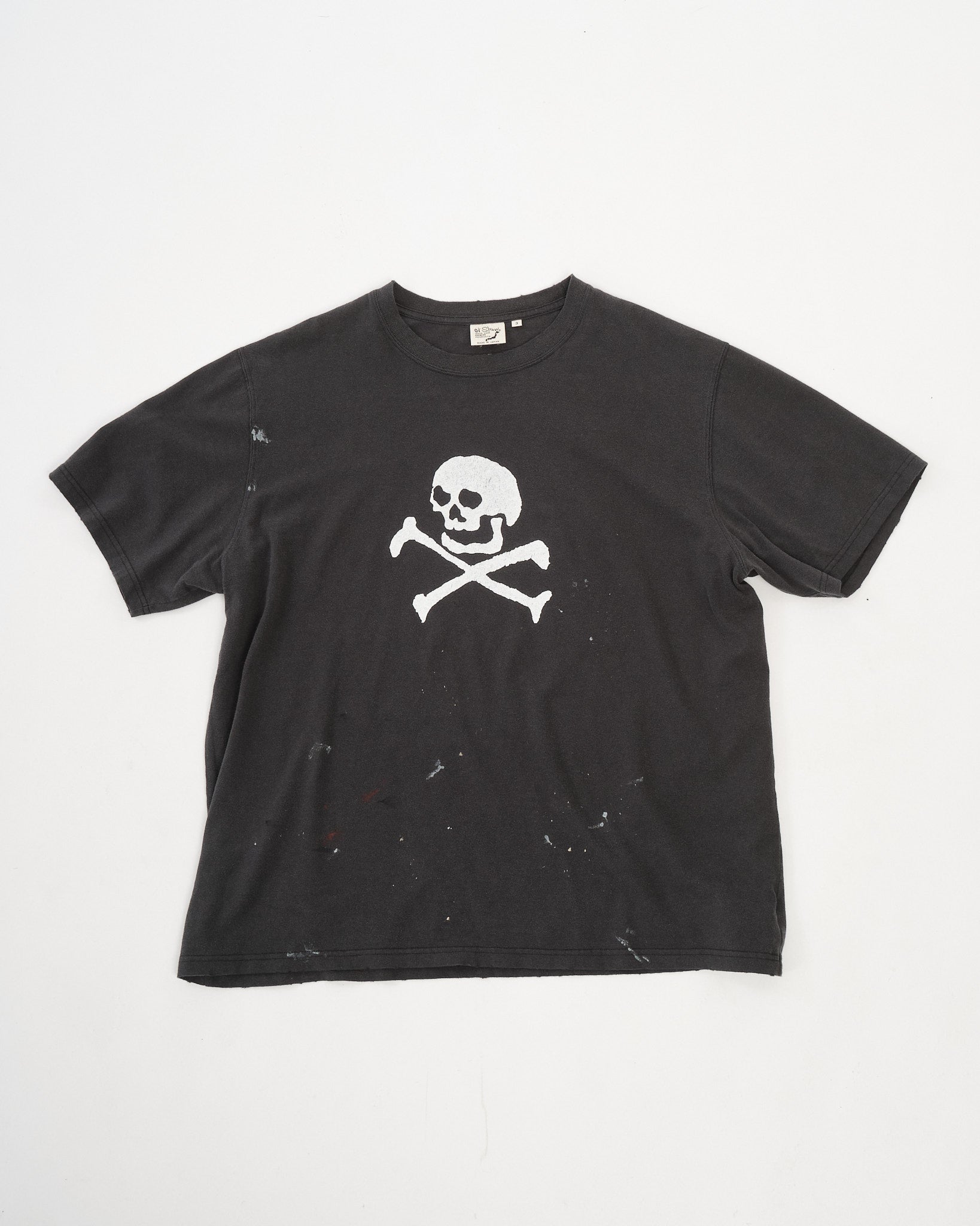 Vintage Fade Skull Print T-Shirt - Meadow