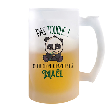 Chope de bière Maël Pas Touche Panda - Planetee