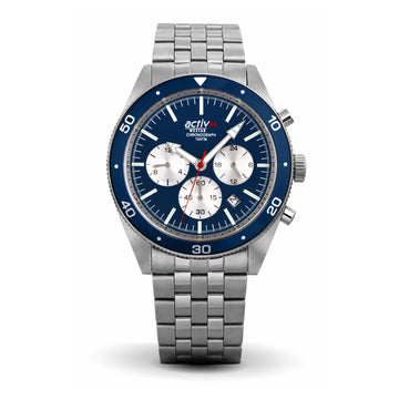 Westar Activ Gents 43 mm Blue Dial Quartz Watch - 90282STN704