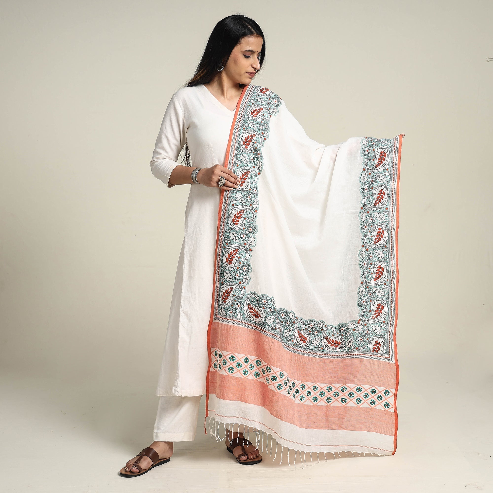 Kantha Embroidery Dupatta