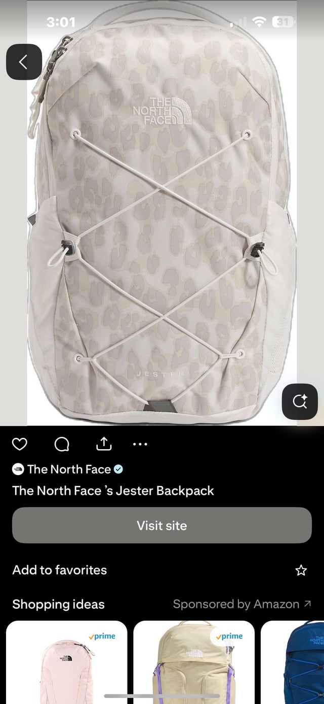 White leopard print, the north face back pack : r/backpacks