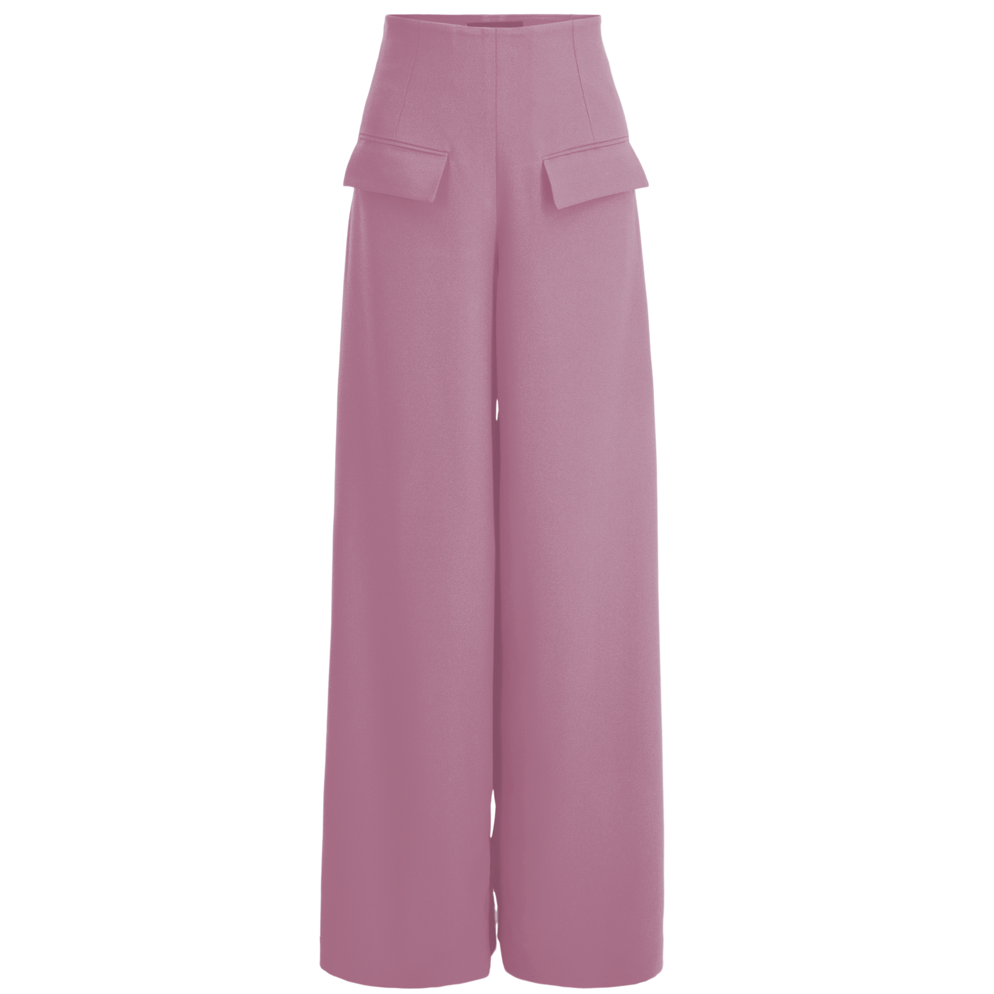 Wide-Leg Dress Pants — Blush Pink