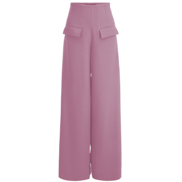 Wide-Leg Dress Pants — Blush Pink