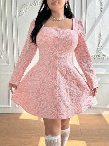 Women's A-Line Fashion Designer 2-4XL Short Dresses (Plus Size)-Women's Fashion Designer Plus Size Dresses-International Women's Clothing