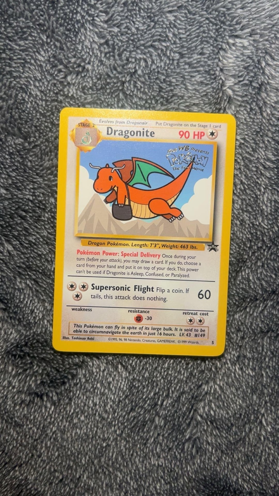 Worth grading ? 1999 Pokémon Card Dragonite Movie promo #5 : r/PokeGrading