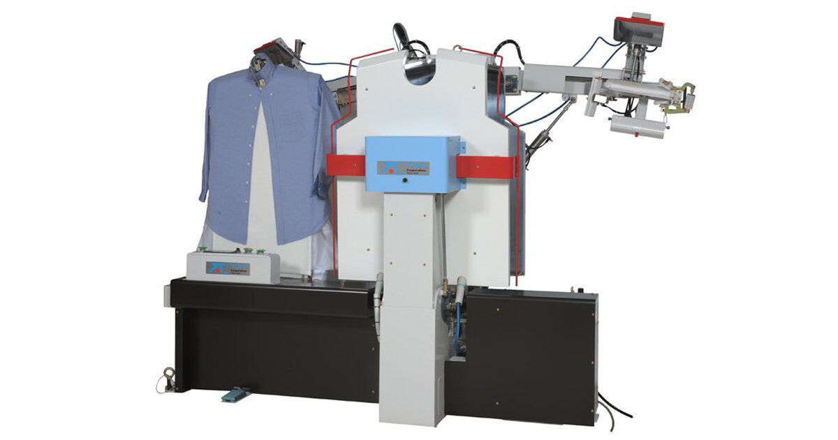 iron 120 shirts per hour with YAC japan's fully automated ironing machine