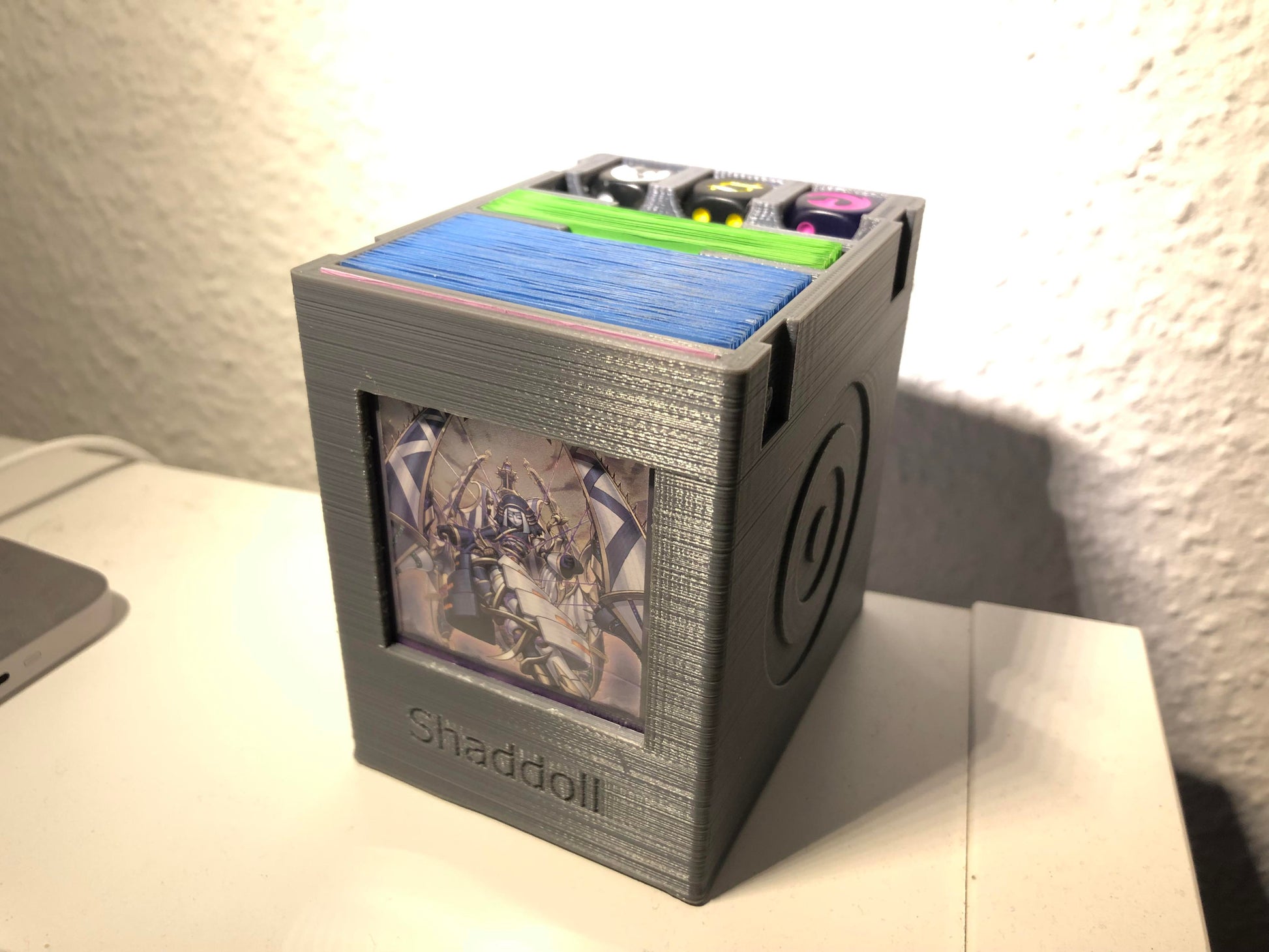 Self 3D-Designed Deckbox with a little window to showcase your favorite  card :) Feel free to critisize so i can Improve : r/yugioh