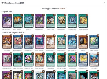 YGOPRODeck Deck Builder can now offer deck suggestions! : r/yugioh