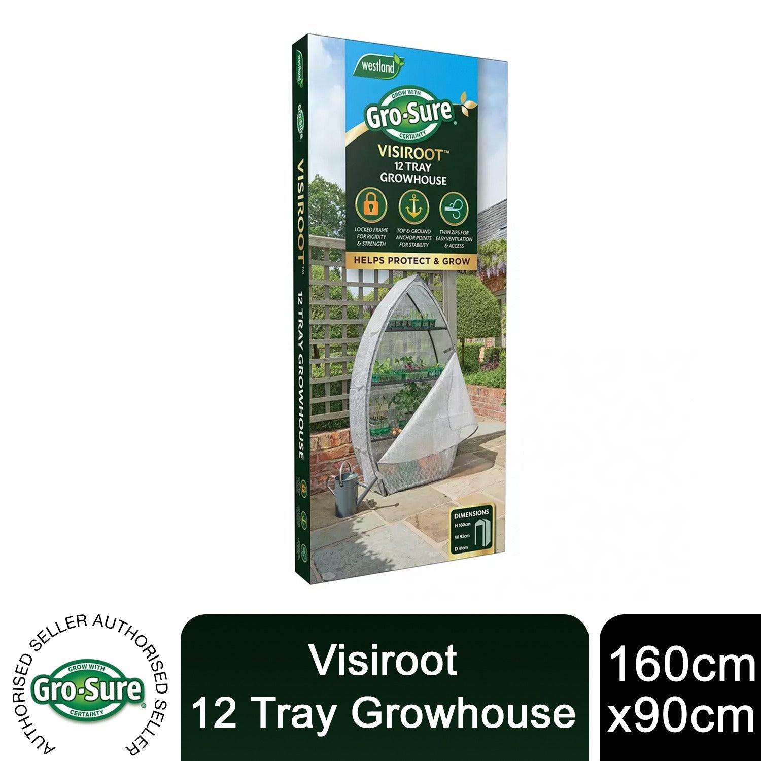 Gro-Sure Visiroot 12 Tray Growhouse with Sturdy Frame