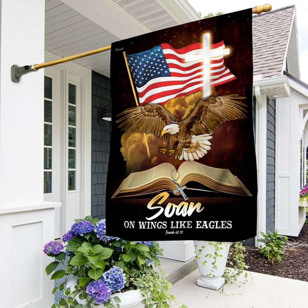 Soar On Wings Like Eagles Flag