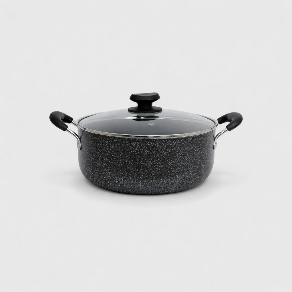 18 Qt Nonstick Saucepot with Lid, 13-1/2" (34CM) Sauce Pan, Double Handles for Milk, Soup & Everyday Cooking