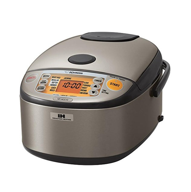 Zojirushi NP-HCC10 Induction Heating (IH) Rice Cooker & Warmer – 5.5 Cup – Stainless Dark Gray